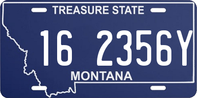 MT license plate 162356Y