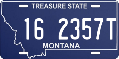 MT license plate 162357T