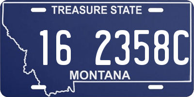 MT license plate 162358C