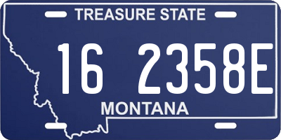MT license plate 162358E
