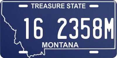 MT license plate 162358M