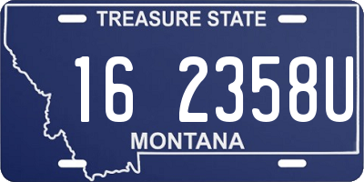 MT license plate 162358U