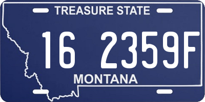 MT license plate 162359F