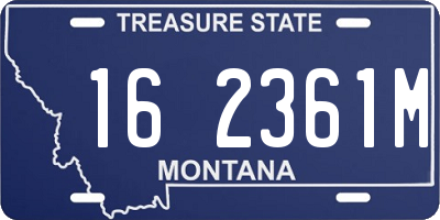 MT license plate 162361M