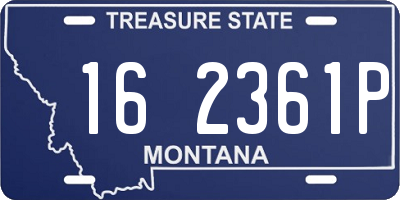 MT license plate 162361P