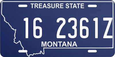 MT license plate 162361Z