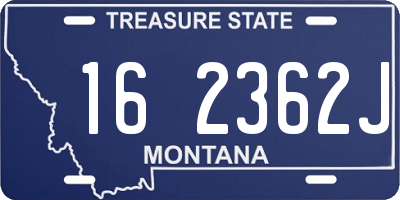 MT license plate 162362J
