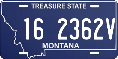 MT license plate 162362V