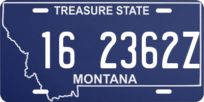 MT license plate 162362Z