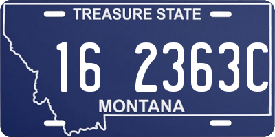 MT license plate 162363C