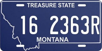 MT license plate 162363R