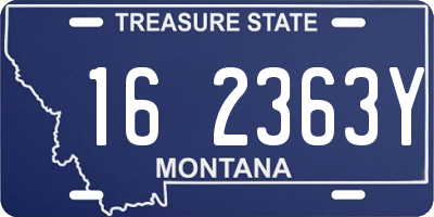 MT license plate 162363Y