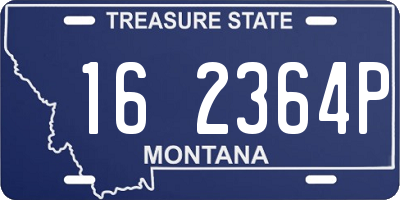 MT license plate 162364P