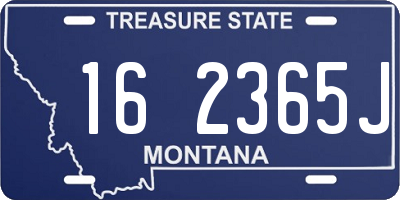 MT license plate 162365J
