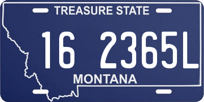 MT license plate 162365L