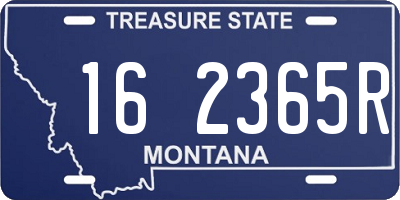 MT license plate 162365R