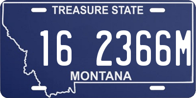 MT license plate 162366M