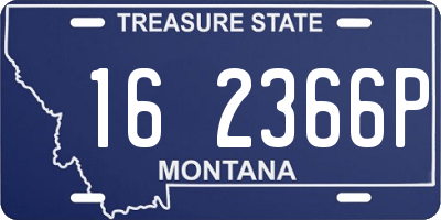 MT license plate 162366P