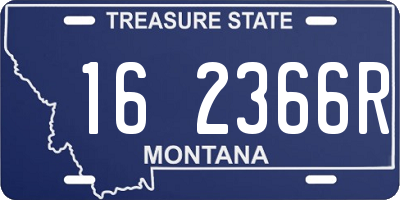 MT license plate 162366R