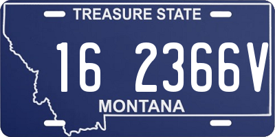 MT license plate 162366V
