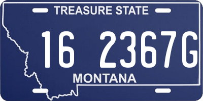 MT license plate 162367G