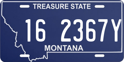 MT license plate 162367Y