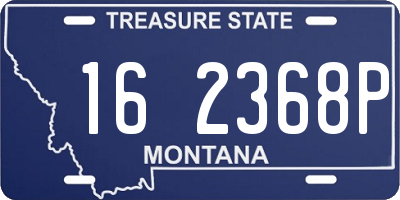 MT license plate 162368P