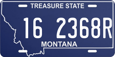 MT license plate 162368R