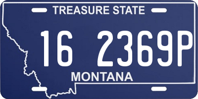 MT license plate 162369P