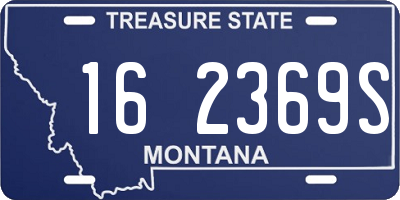 MT license plate 162369S