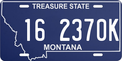 MT license plate 162370K