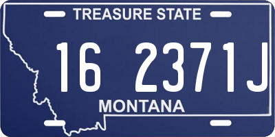 MT license plate 162371J