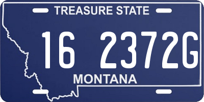 MT license plate 162372G