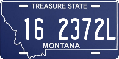 MT license plate 162372L