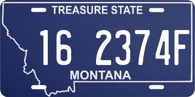 MT license plate 162374F