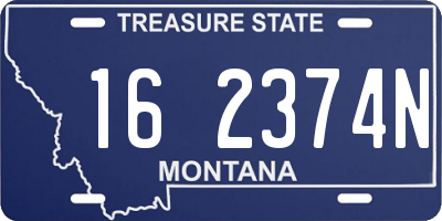 MT license plate 162374N
