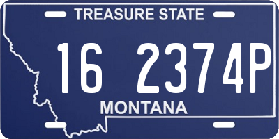 MT license plate 162374P