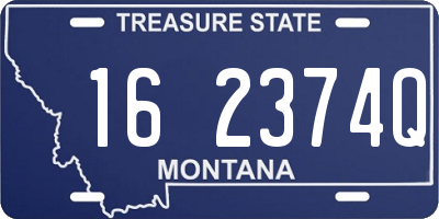 MT license plate 162374Q