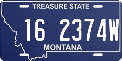 MT license plate 162374W