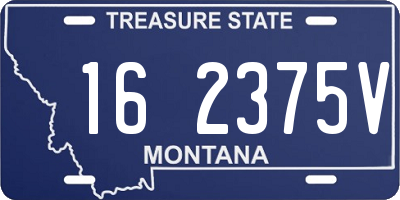 MT license plate 162375V