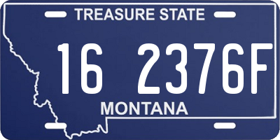 MT license plate 162376F