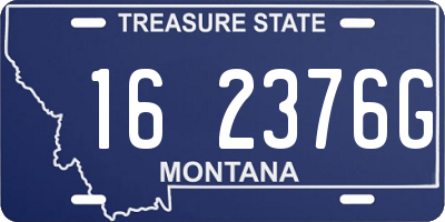 MT license plate 162376G