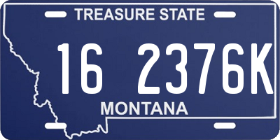 MT license plate 162376K