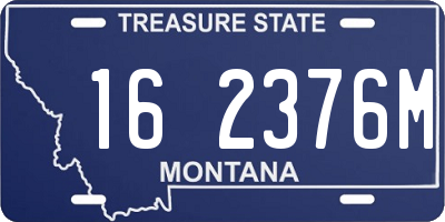 MT license plate 162376M