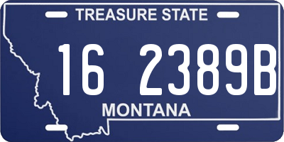 MT license plate 162389B