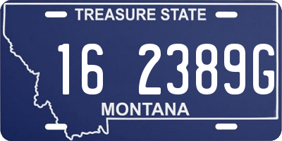 MT license plate 162389G