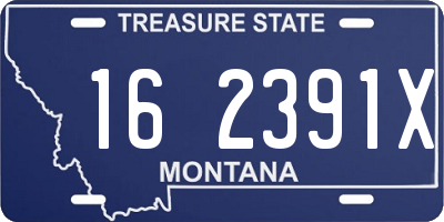 MT license plate 162391X
