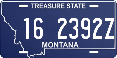 MT license plate 162392Z