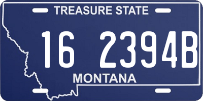 MT license plate 162394B