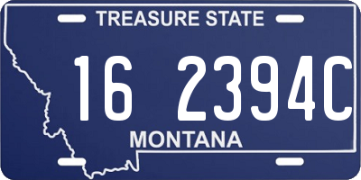 MT license plate 162394C
